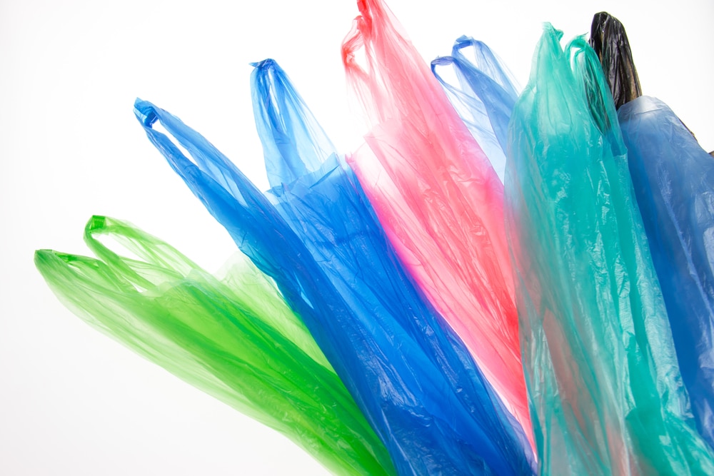 Colourful plastic bags