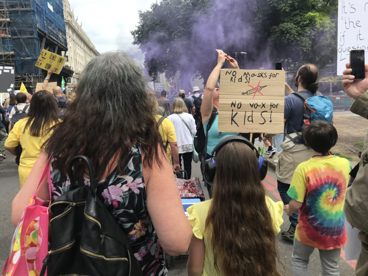 freedom march smoke flares