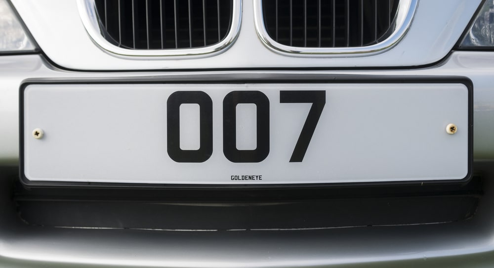 Personalised 007 number plate