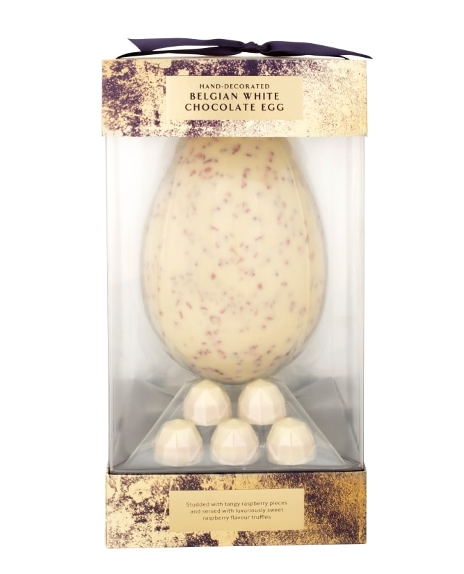 Easter Eggs - ASDA_Extra Special Hand-Finished Belgian White Chocolate Egg with Raspberry