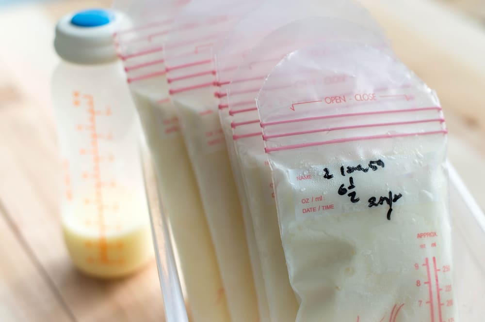 Bags of breast milk