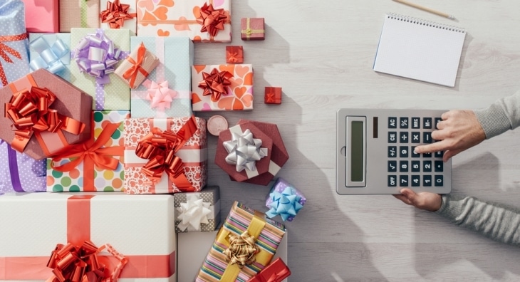 Christmas presents and a calculator