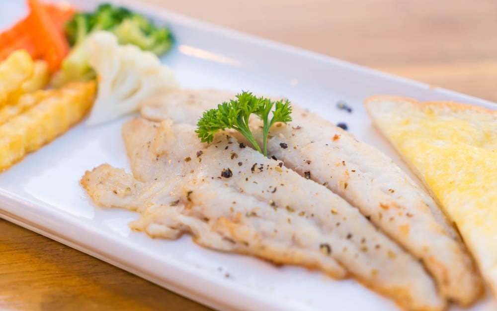 White fish with parsley