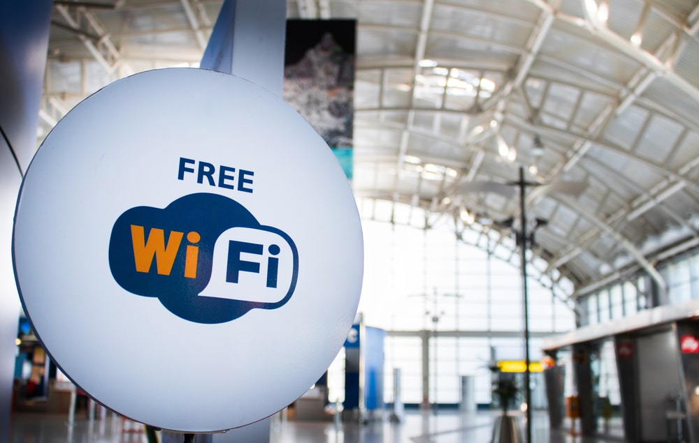 Free wifi sign in airport