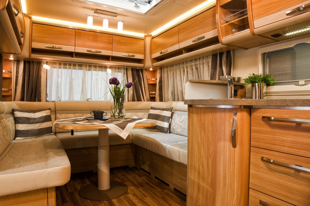 Luxury caravan interior