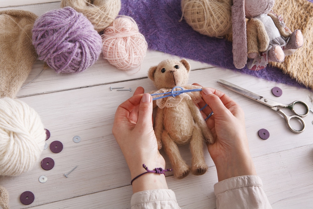 Sew knit or crochet cuddly toys to make money