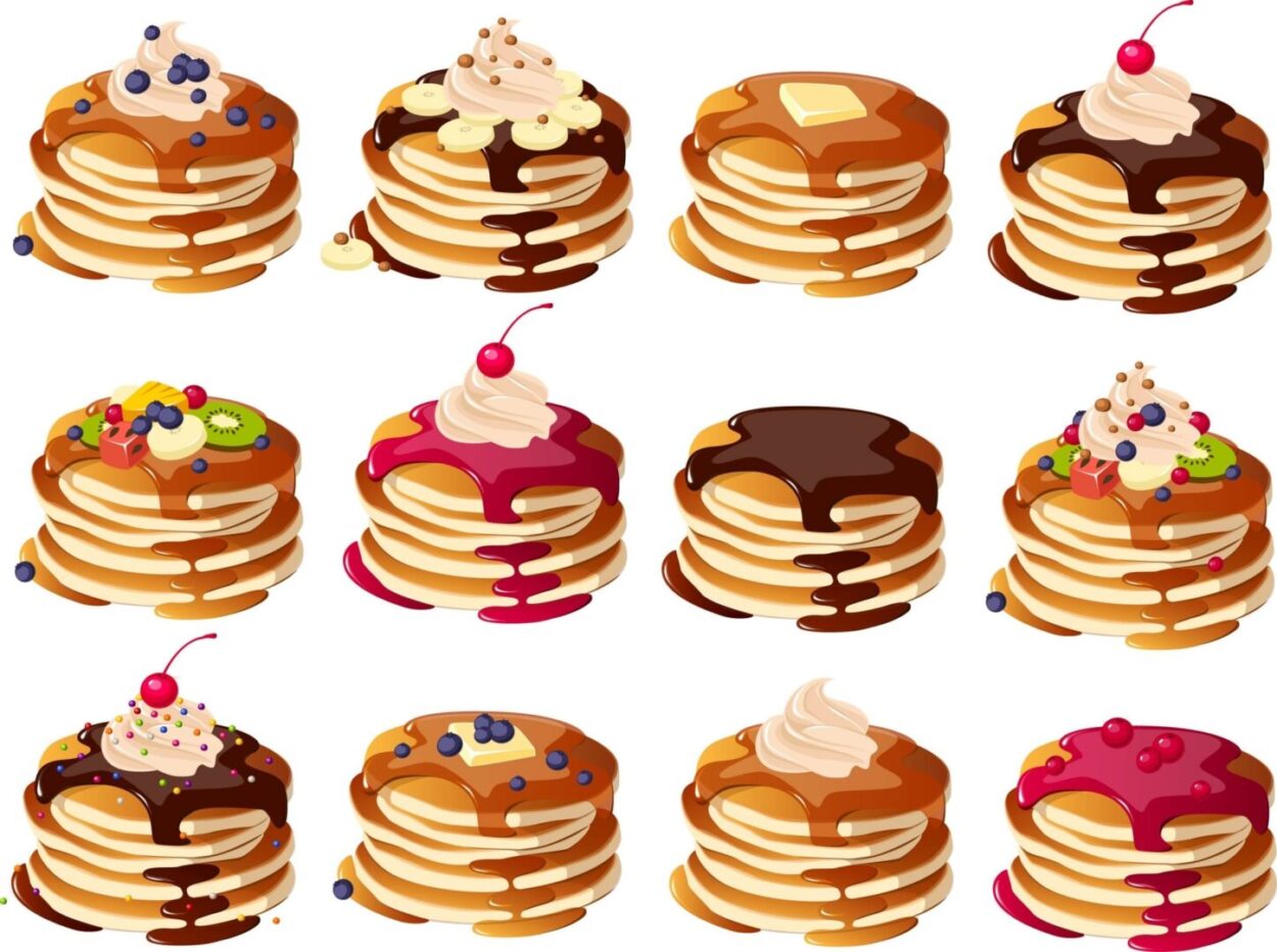 Graphic of different pancakes