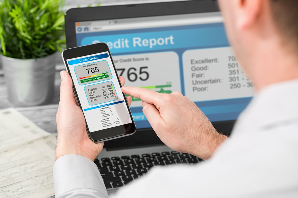 Credit report on PC and smartphone