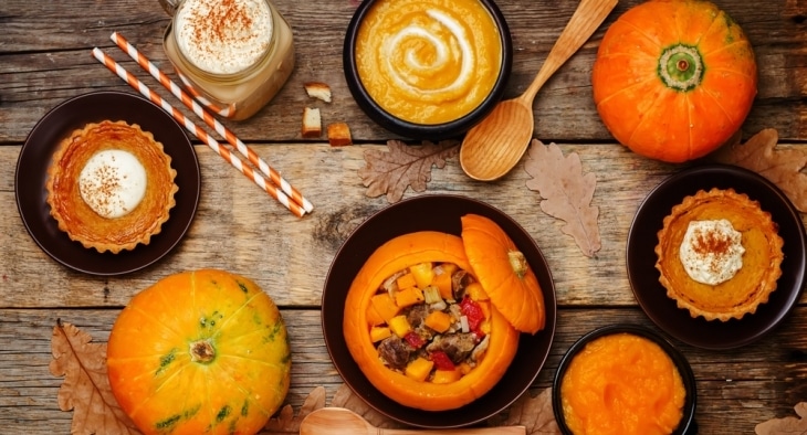 Pumpkin flavour foods for Halloween