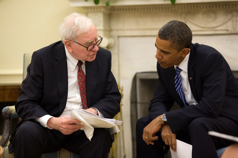 Warren Buffett meeting with Barack Obama
