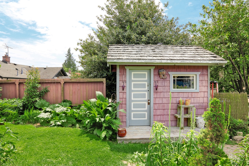 Small pink shed