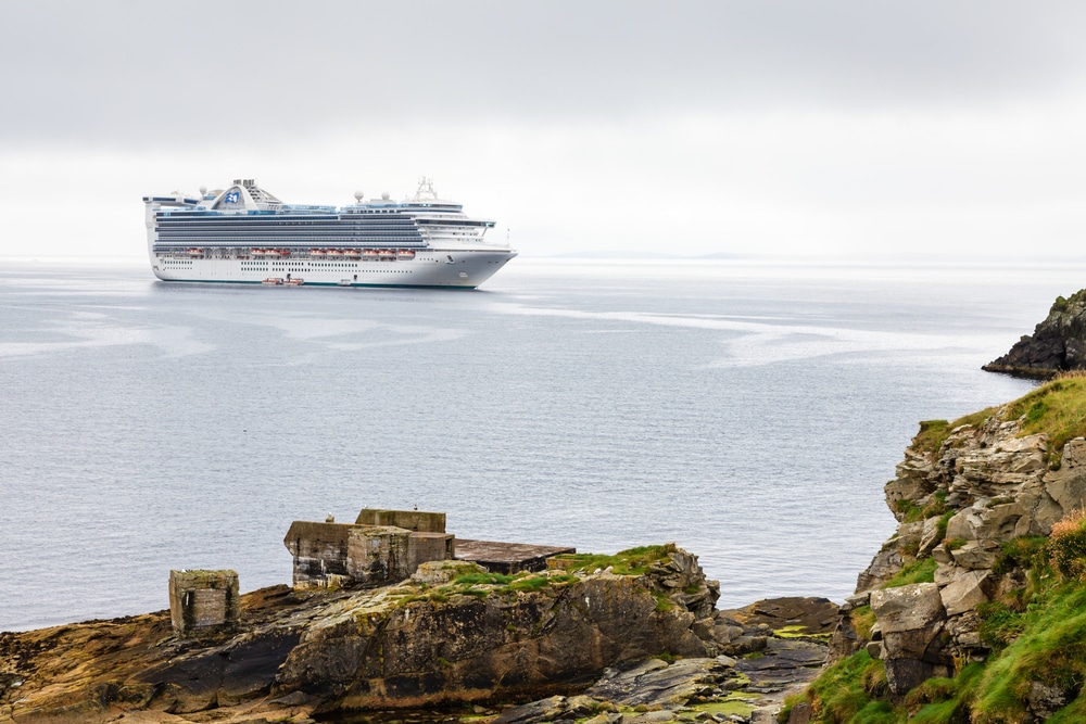 Cruise ship off the coast of Scotland