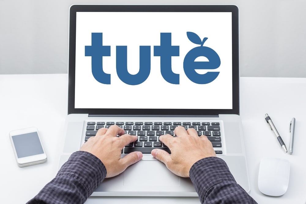 Tute Logo on laptop