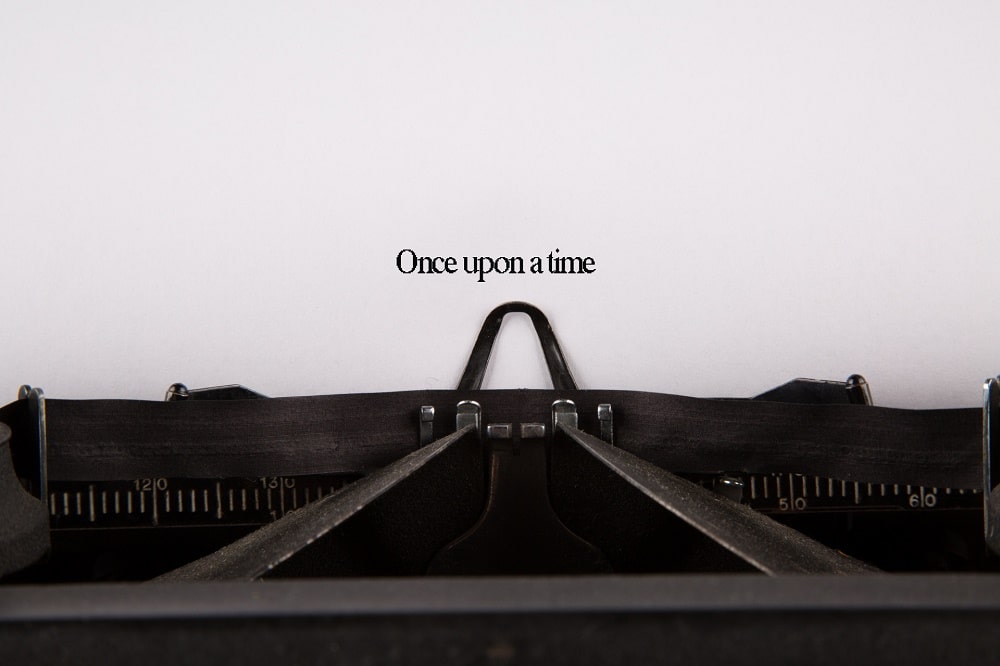 Once upon a time typed on a typewriter