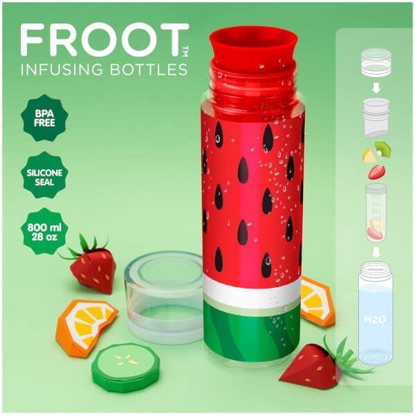 Froot Infusion Water Bottle - Watermelon Design