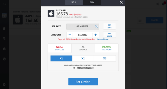 etoro share purchase screen