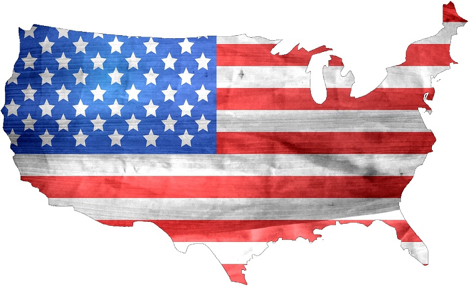 map flag of the US