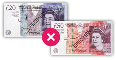 £20 and £50 notes go out of Circulation