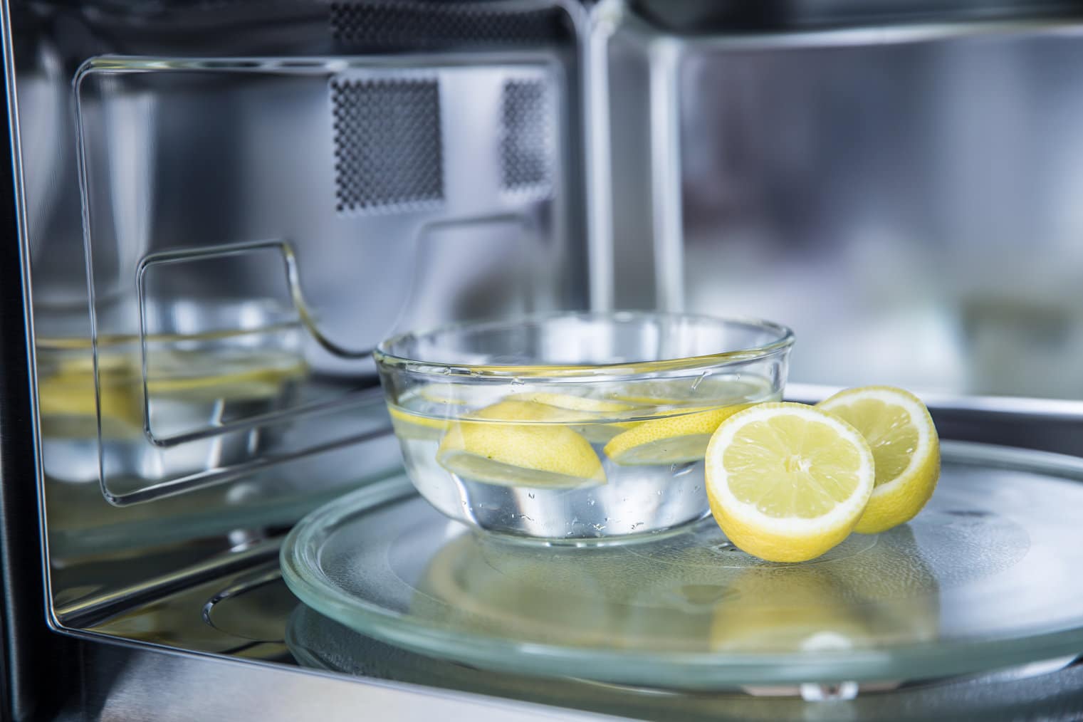 Cleaning tips like lemons in the microwave will save money