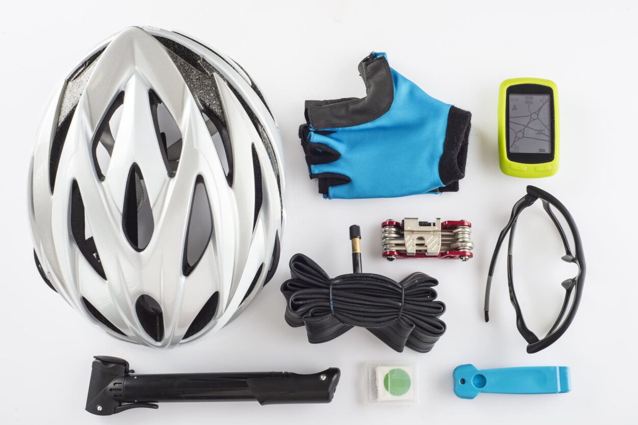 Cycling involves some safety gear