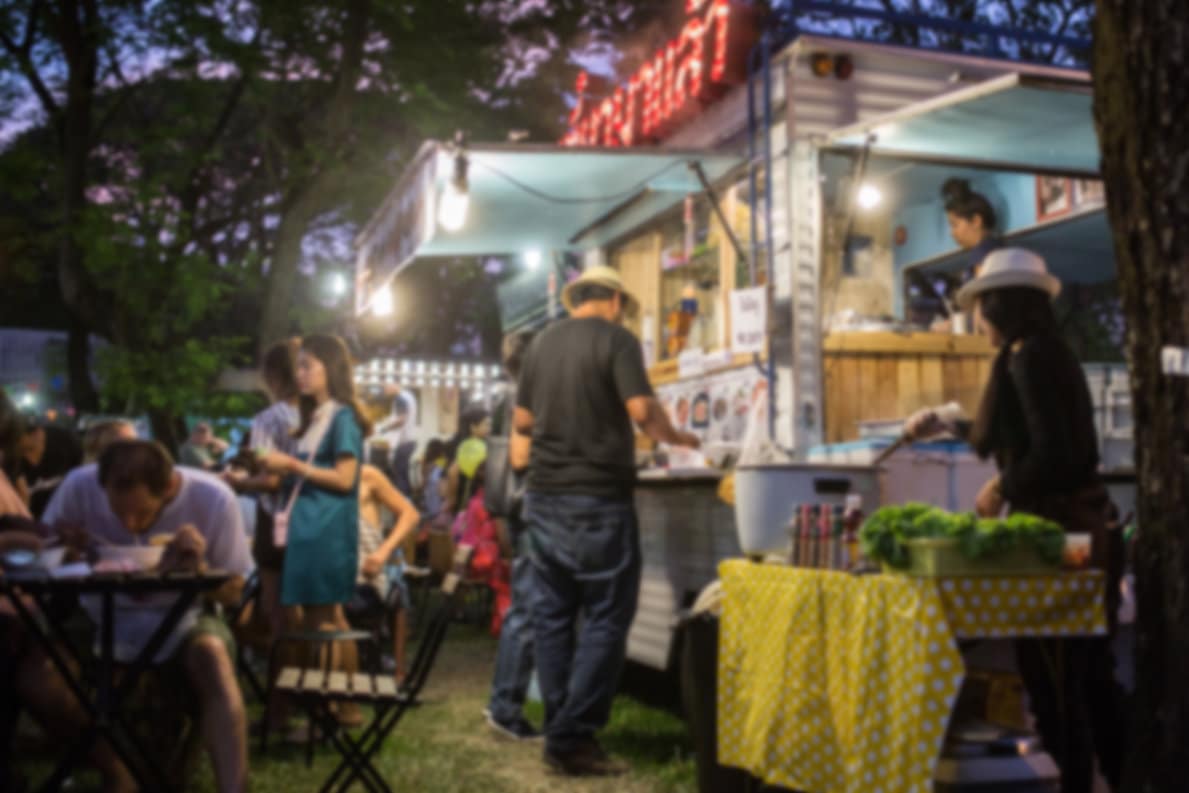 Late night customers and business lunches at offices for food truck business
