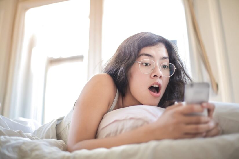woman looking surprised