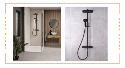 STAR PRIZE: WIN! 1 of 3 Triton black Velino mixer showers