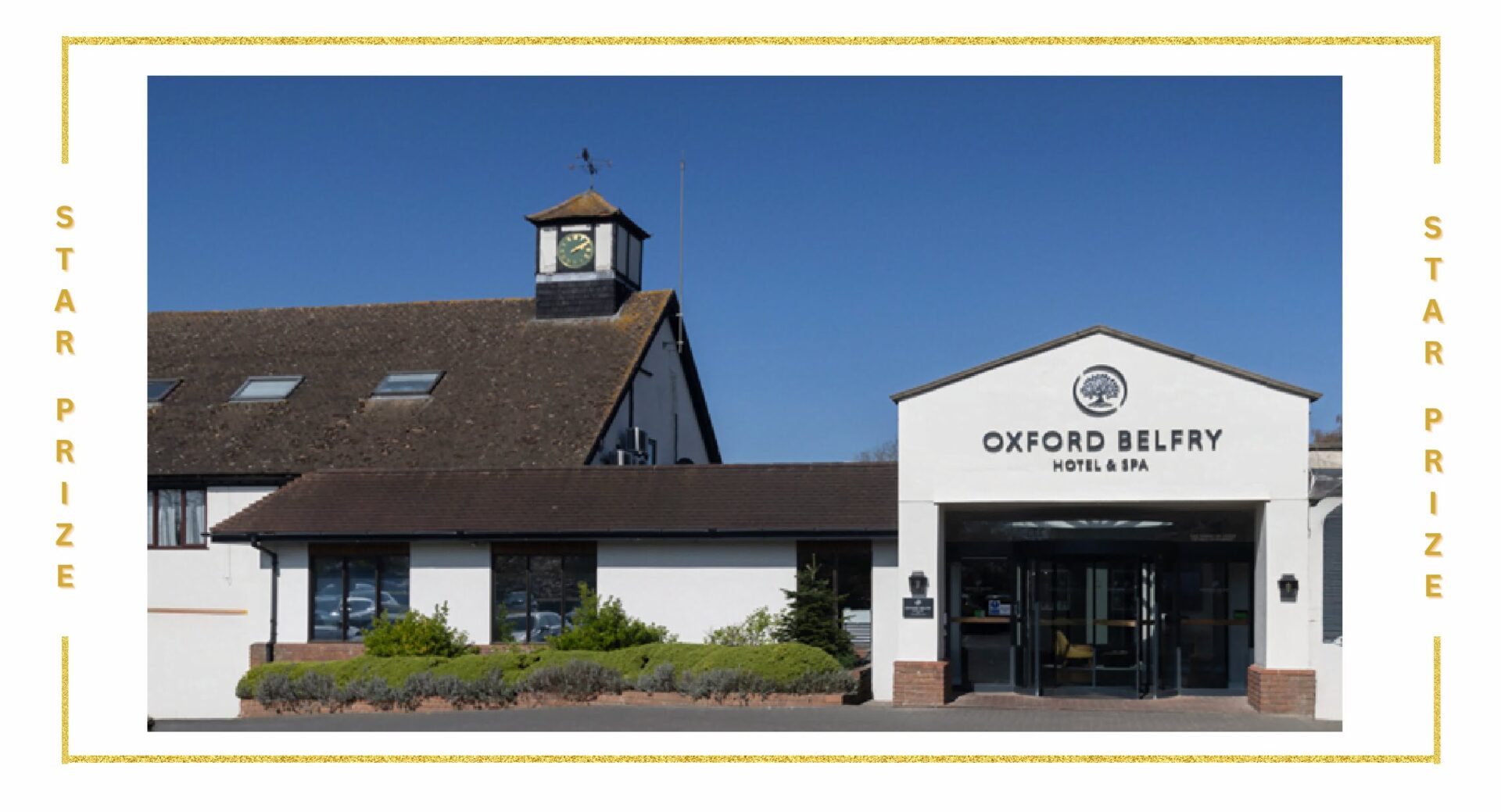 STAR: WIN! one night stay at the Oxford Belfry Hotel and Spa for two hours