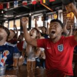 World Cup fans celebrating their team