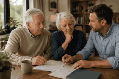 people having that awkward conversation on estate planning